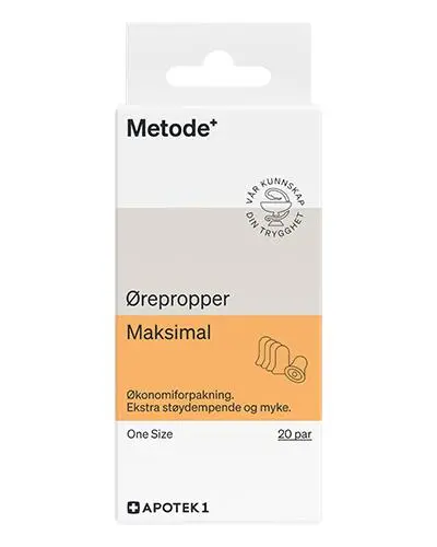 Metode ørepropper maksimal økonomiforpakning 20 par
