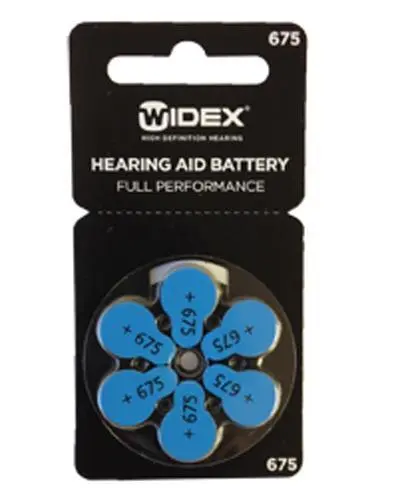 Widex batteri til høreapparat 675 6 stk