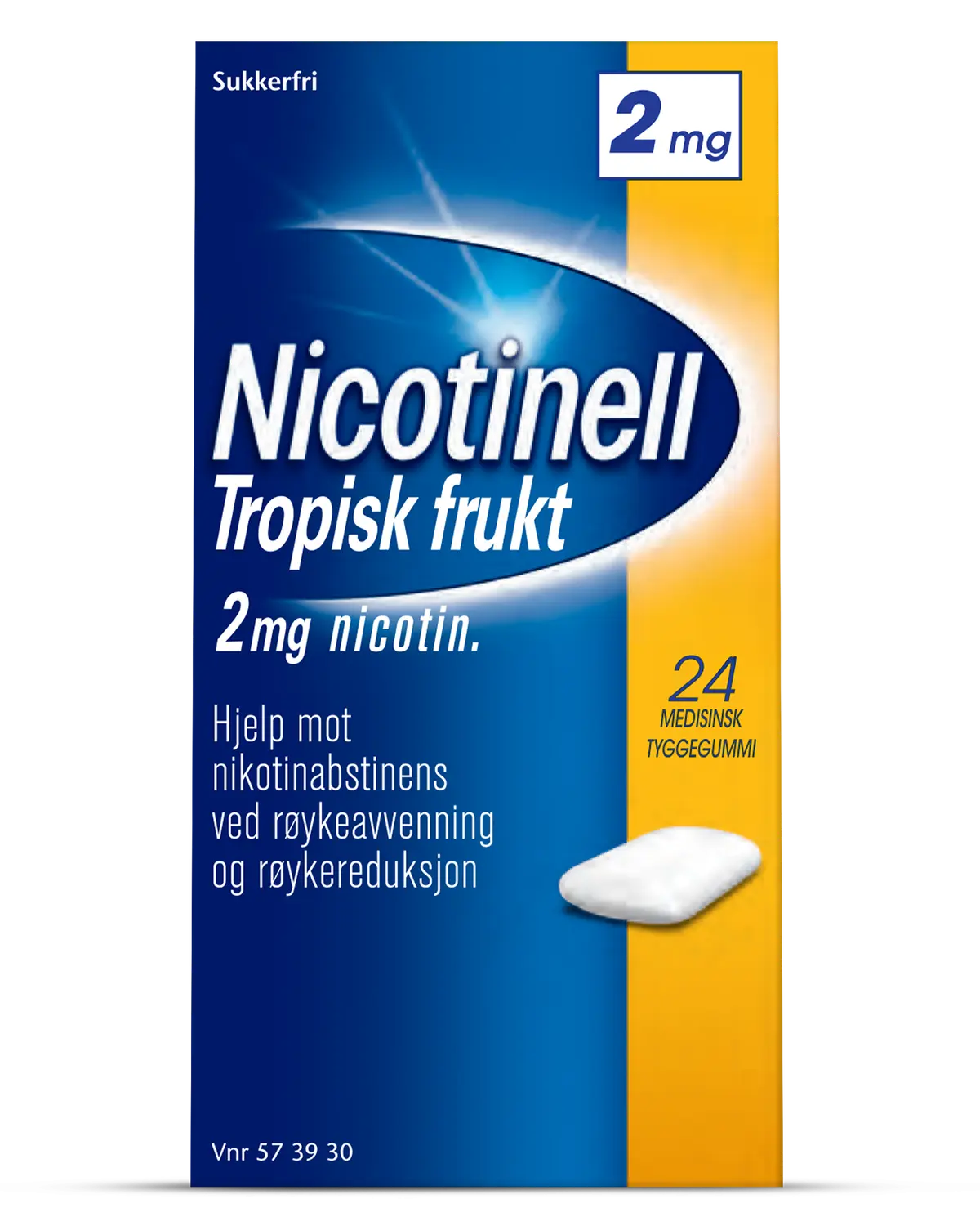 Nicotinell 2mg tyggegummi tropisk frukt 24 stk