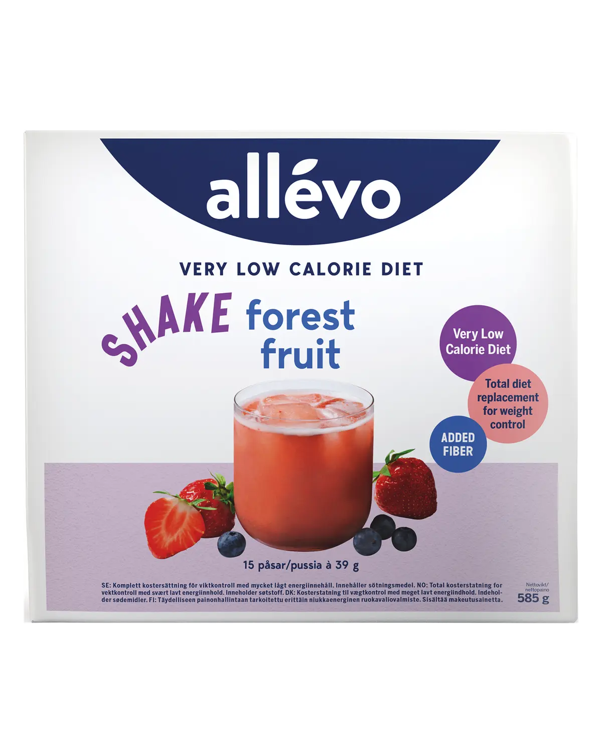 Allévo VLCD Shake skogsbær 15x39 g
