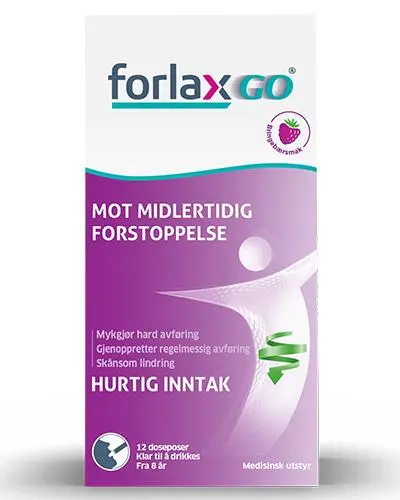 ForlaxGO mikstur doseposer bringebær 12 stk