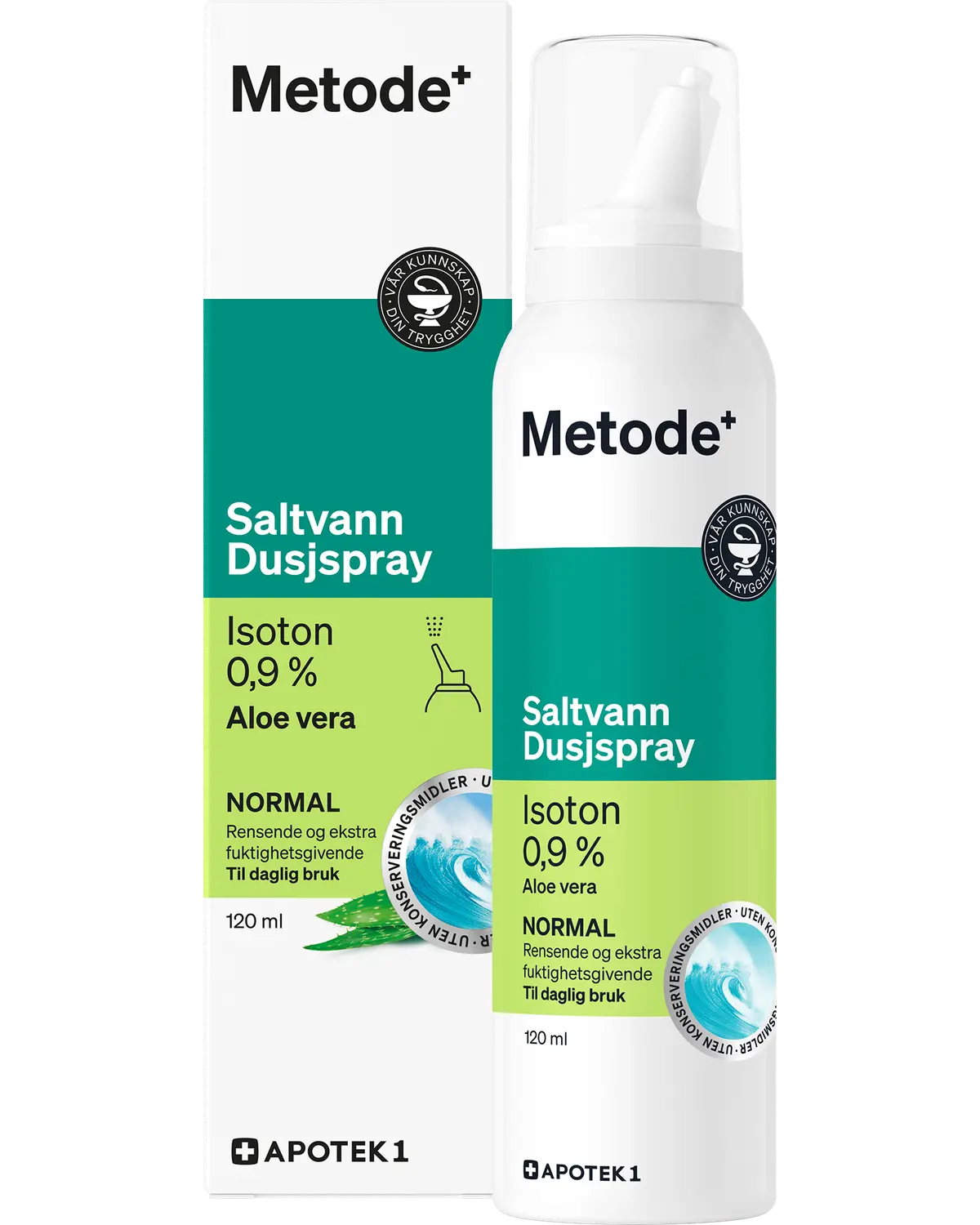 Metode saltvann dusjspray aloe vera 120 ml