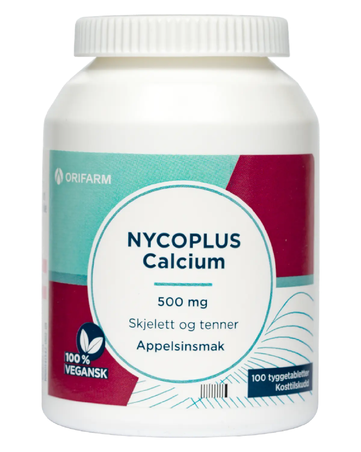 Nycoplus Calcium 500mg tyggetabletter 100 stk