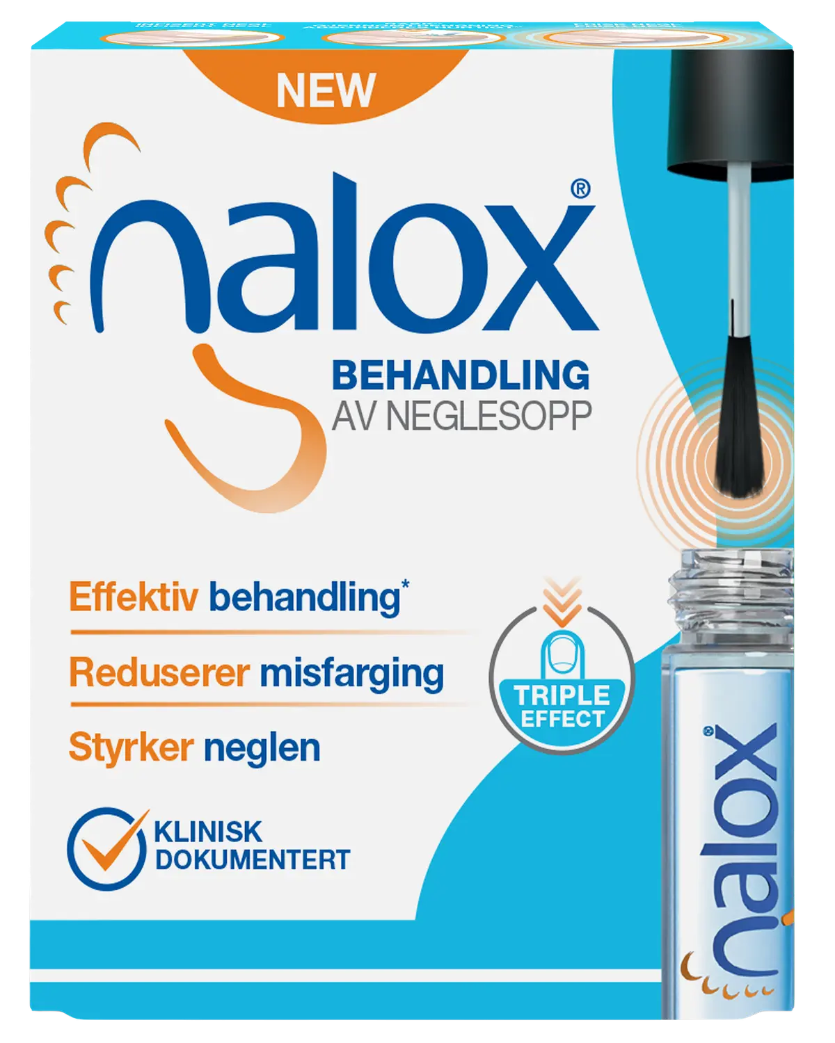 Nalox behandling av neglesopp oppløsning 3,3 ml