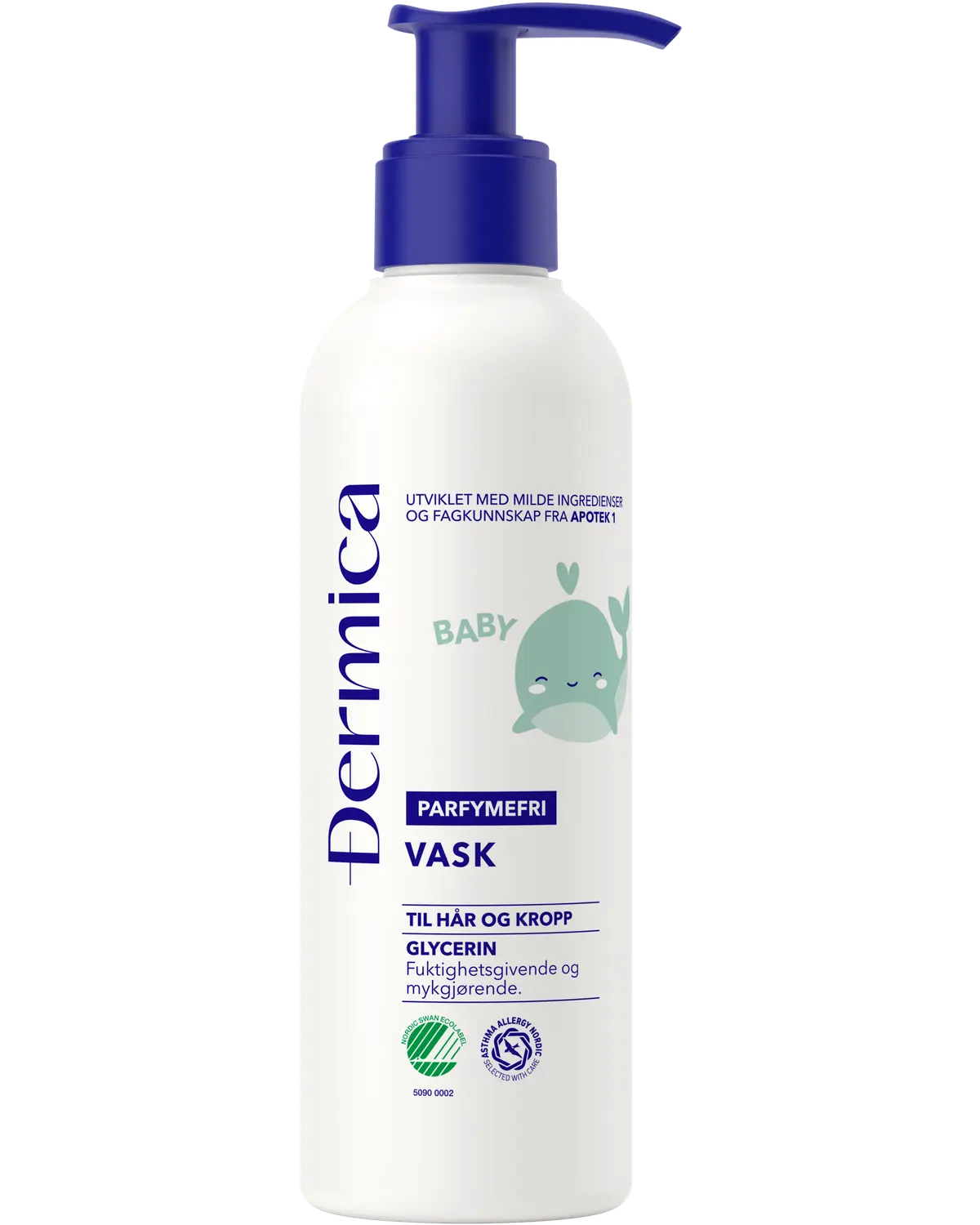Dermica Baby hår- og kroppsvask 200 ml