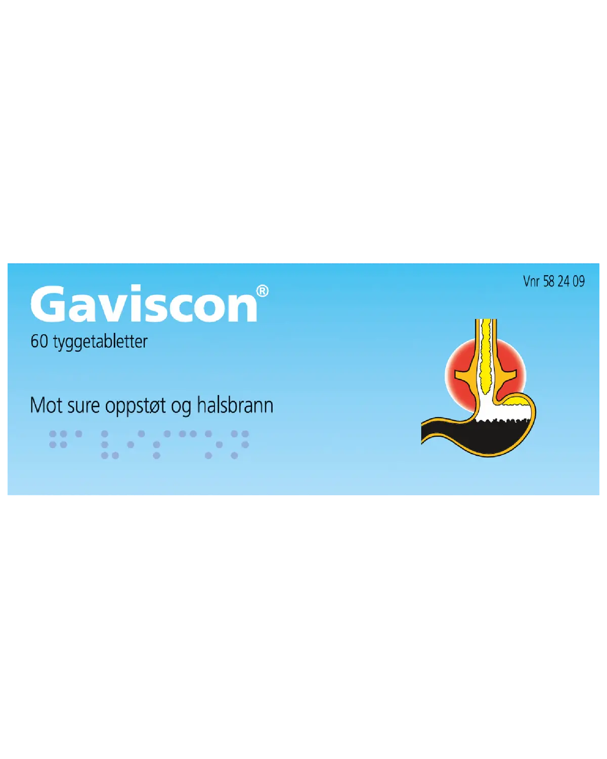 Gaviscon tyggetabletter 60 stk