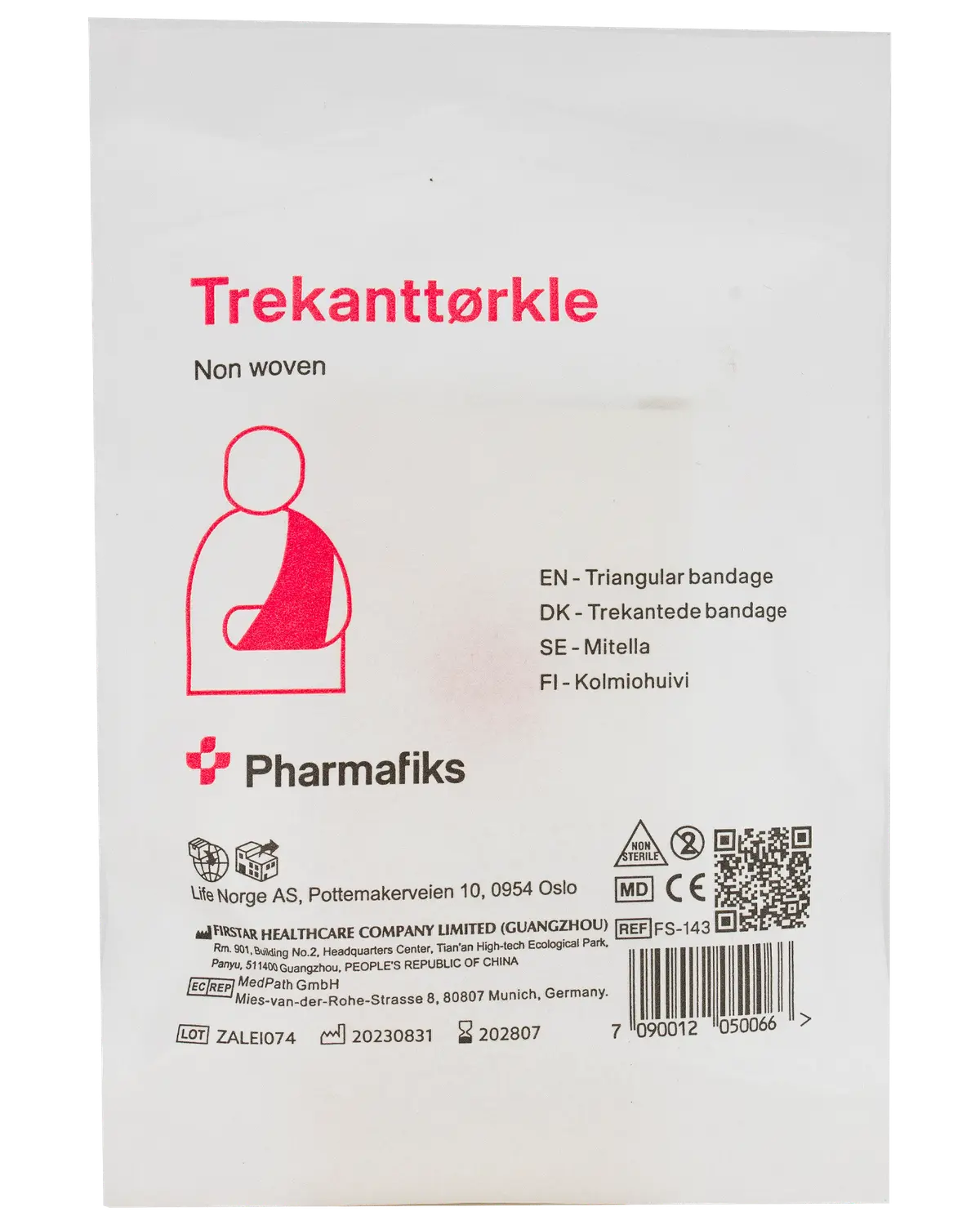 Pharmafiks trekanttørkle 1 Stk
