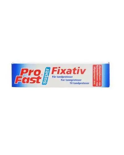 Superfixativ festemiddel til tannproteser