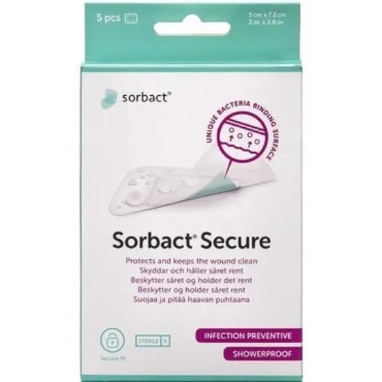 Sorbact Secure 5stk 5 x 7,2cm