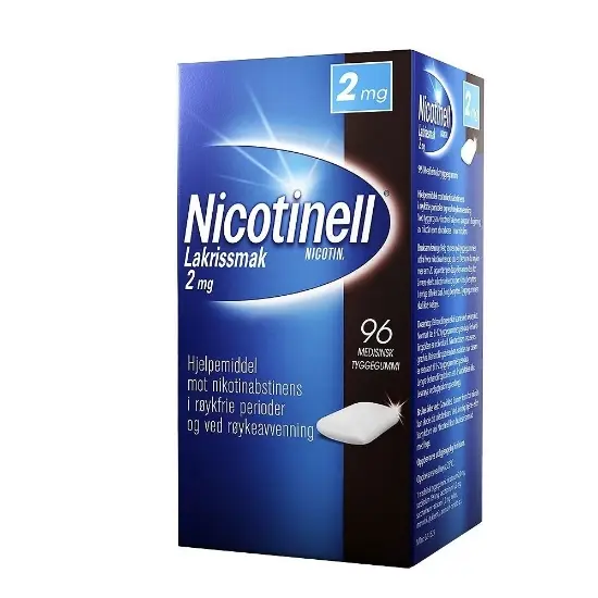 Nicotinell tyggegum 2mg med lakris 96 stk