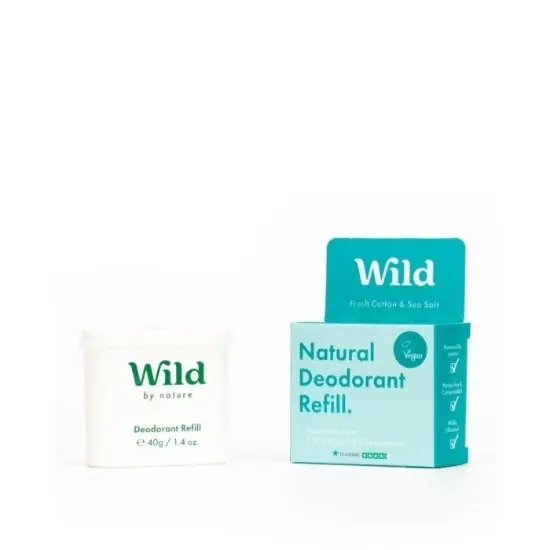 Wild deodorant cotton&sea salt refil 40g