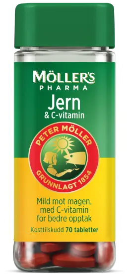 Möllers Pharma Jern & C-vitamin tabletter 70stk