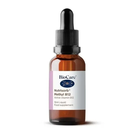 BioCare Methyl B12 Nutrisorb 15ml – Flytende Metyl‑B12 for Energi & Nervesystem