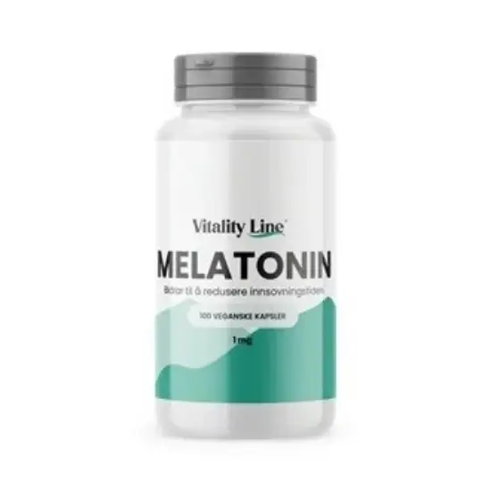 Vitality Line Melatonin 1 mg 100 kapsler | Naturlig støtte for søvn og innsovning