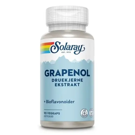Solaray Grapenol Veg 90 kapsler – OPC‑rik antioksidant for hjerte, kar og sirkulasjon
