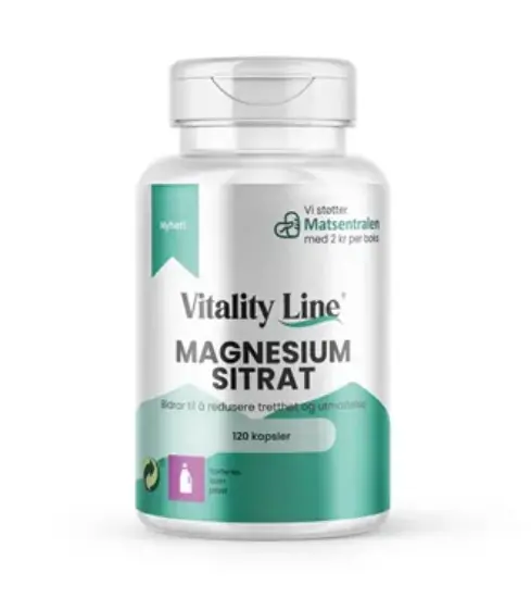 Vitality Line Magnesium Sitrat 120 Kapsler