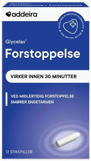 Glycelax 12 stikkpiller | Rask lindring ved forstoppelse