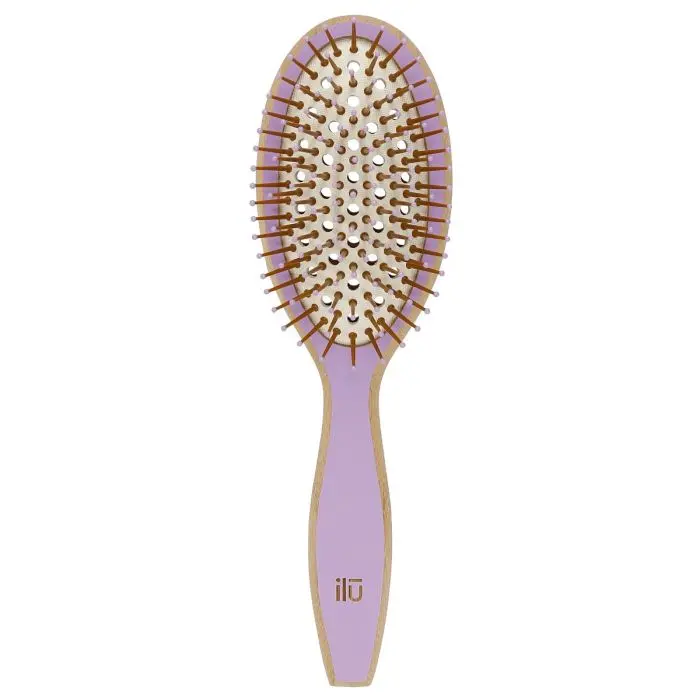 Ilu Brush Bamboom Oval Medium hårbørste 1 stk