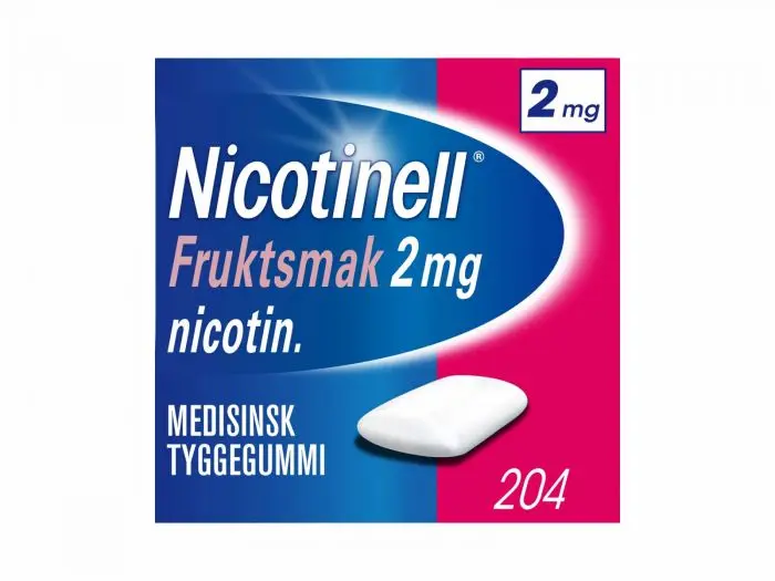 Nicotinell 2 mg tyggegummi frukt 204 stk