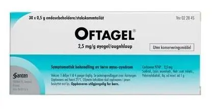 Oftagel 2,5 mg/ml øyegel endosebeholder 30x0,5 g
