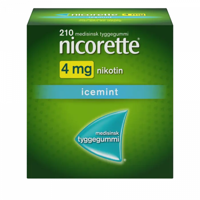 Nicorette 4 mg tyggegummi icemint 210 stk