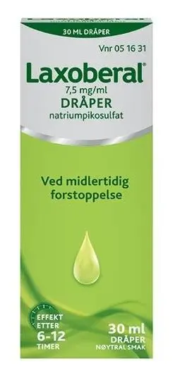 Laxoberal 7,5 mg/ml dråper 30 ml