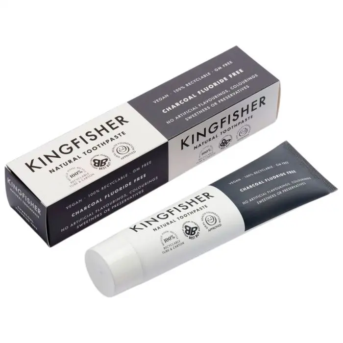 Kingfisher Charcoal Uten Fluor 100 ml