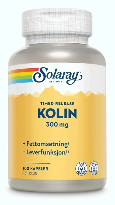 Solaray Kolin 300mg 100 kapsler