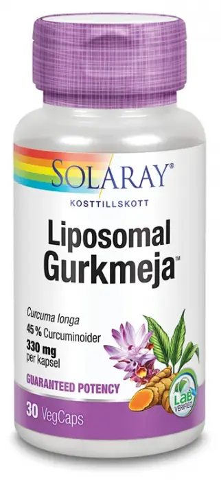 Solaray liposomal gurkemeie 330 mg 30 kapsler