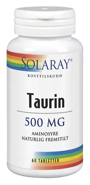 Solaray taurin 500 mg 60 tabletter