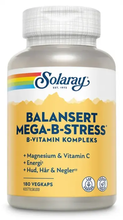 Solaray Mega-B-Stress 180 kapsler