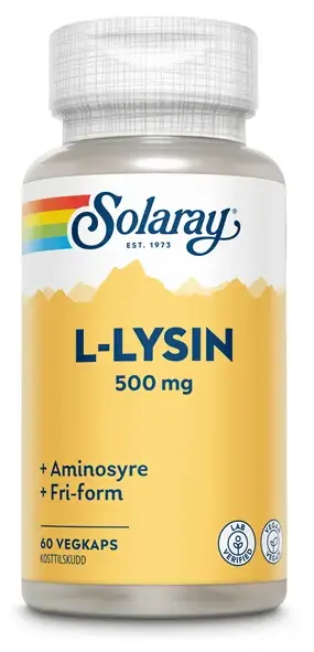 Solaray L-lysin 500 mg 60 kapsler