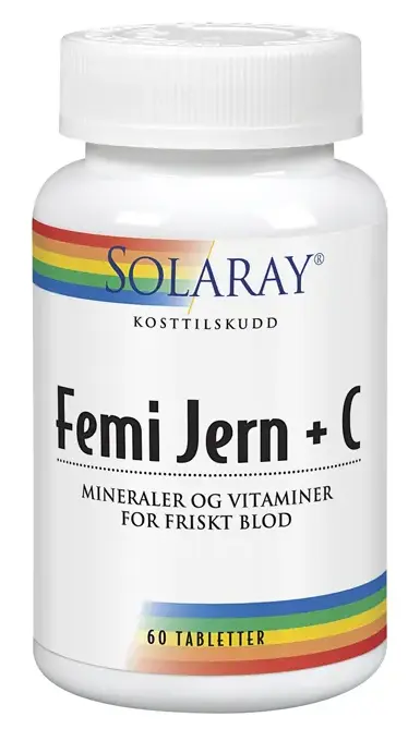 Solaray femi jern + C 60 tabletter