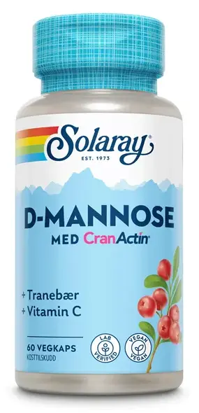 Solaray D-mannose med cranactin 60 kapsler