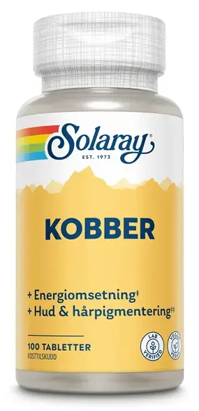 Solaray kobber 2 mg 100 tabletter