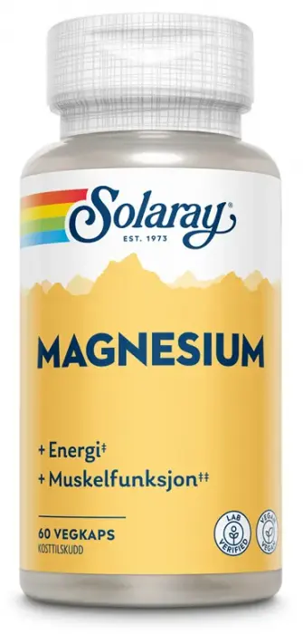 Solaray magnesium 200 mg 60 kapsler