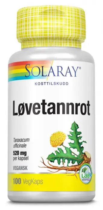Solaray løvetannrot 520 mg 100 kapsler