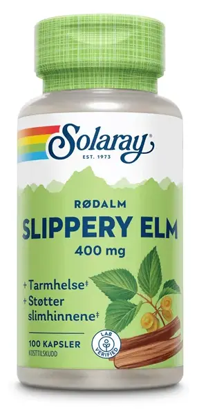 Solaray slippery elm 400 mg 100 kapsler