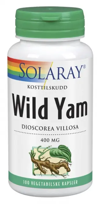 Solaray wild yam 400 mg 100 kapsler