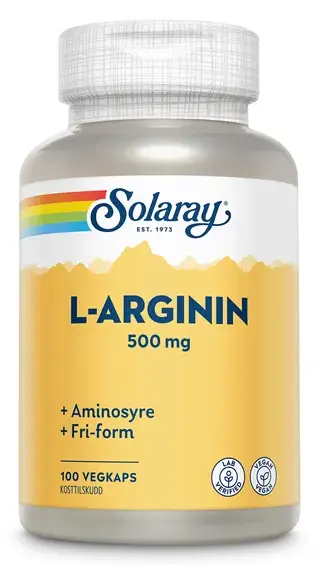 Solaray L-arginin 500 mg 100 kapsler