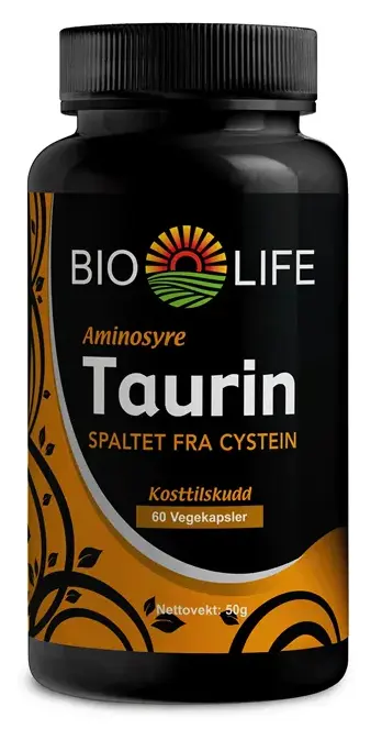 Bio-Life Taurin Aminosyre 60 Kapsler