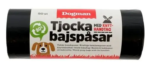 Dogman Hundeposer med håndtak 50p Svart