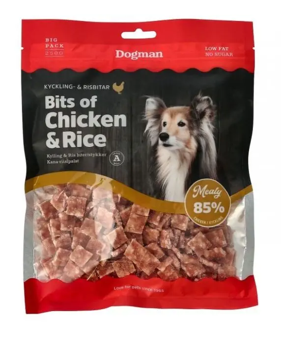 Dogman Bits of Chicken & Rice 250g