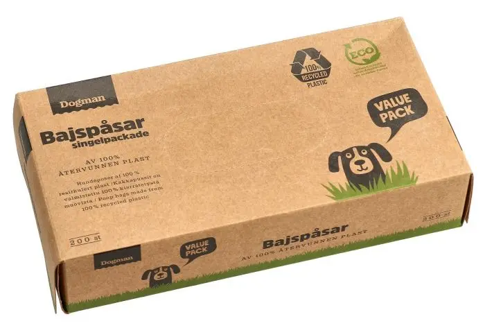 Dogman Hundeposer 100% Resirkulert plast 200p Grønn