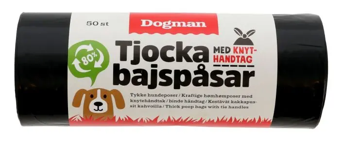 Dogman Hundeposer med håndtak 50p Grønn