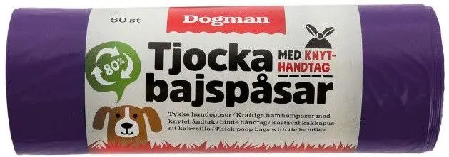 Dogman Hundeposer med håndtak 50p Lilla