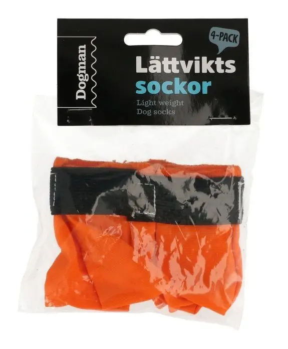 Dogman Lett hundesokk 4p Oransje M