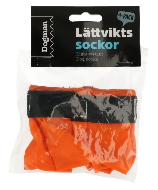 Dogman Lett hundesokk 4p Oransje S
