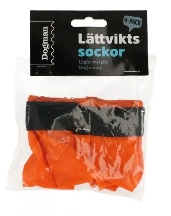 Dogman Lett hundesokk 4p Oransje XL