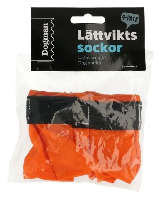 Dogman Lett hundesokk 4p Oransje XXS